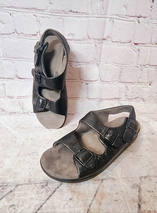 SAS Shoes - SAS Women's Relaxed Heel Strap Sandals Black 11.5 Comfort Othepedic